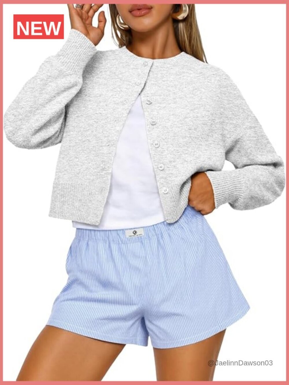 Cropped Cardigan Sweater for Women - Lightweight Knit Button Front Layering
